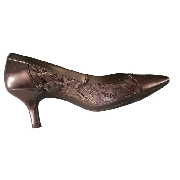 Anne Klein Fabryce Metallic Taupe Synthetic Pumps Women's Size 7M - Picture 7 of 14